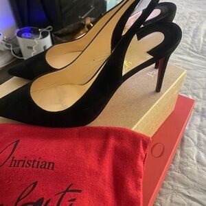 Black suede Louboutin